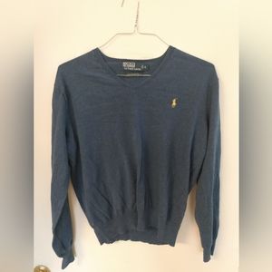 Polo by Ralph Lauren mens light blue light weight cotton sweater size small